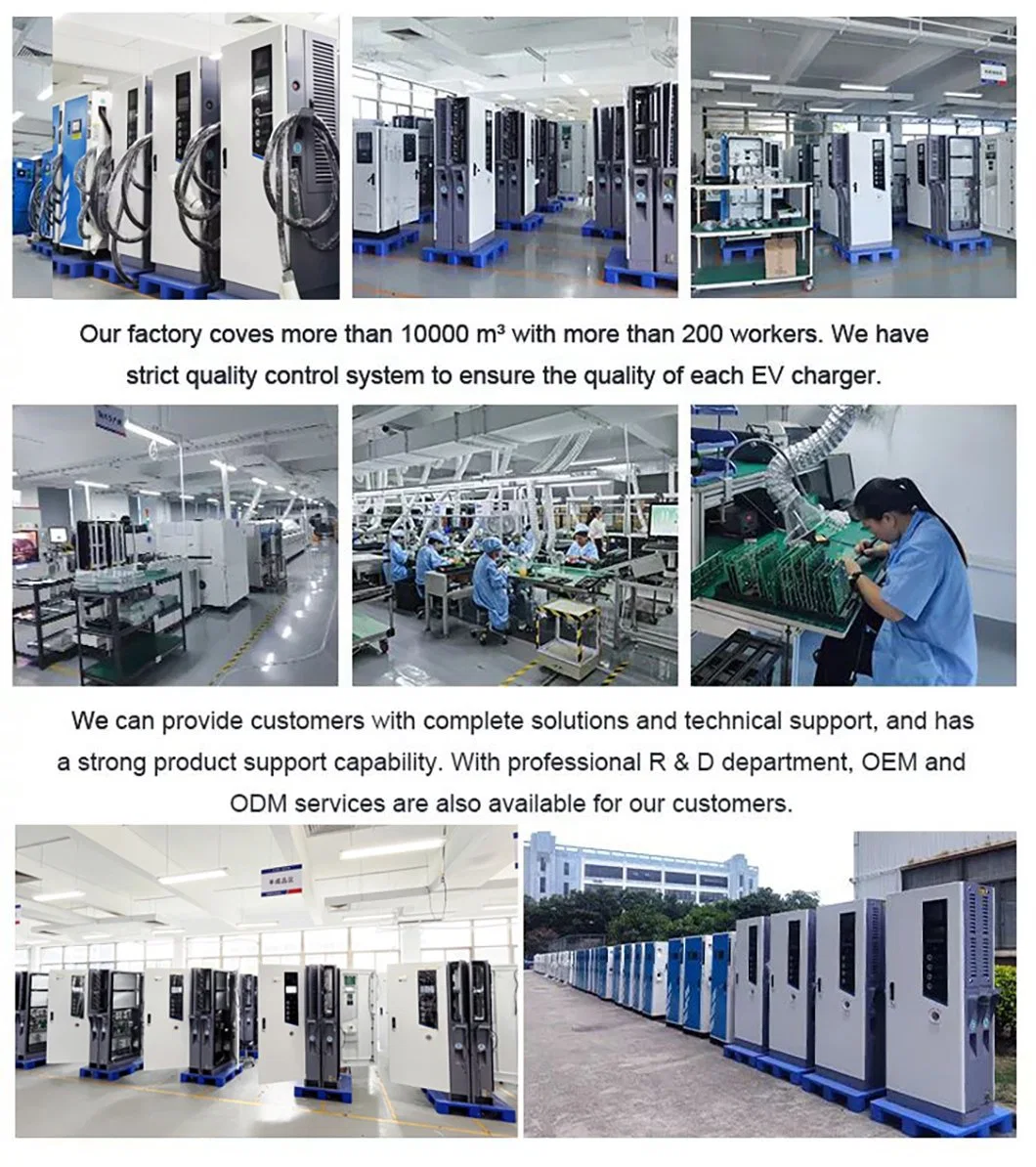 OEM ODM Manufacturer APP Control 120kw 160kw 180kw 240kw CCS1 CCS2 Chademo GB/T Electric Vehicle EV DC Fast Charger Station