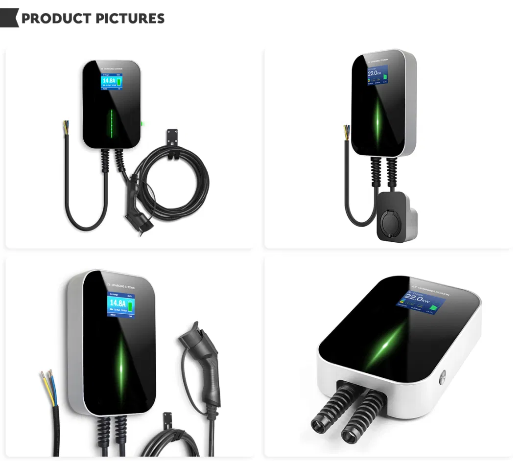 Besen Wholesale CE TUV RoHS Approved 16A 32A 3.6kw 7kw 11kw 22kw APP WiFi EV Charger Wallbox Type 1 Type 2 Electric EV Car Charging Station