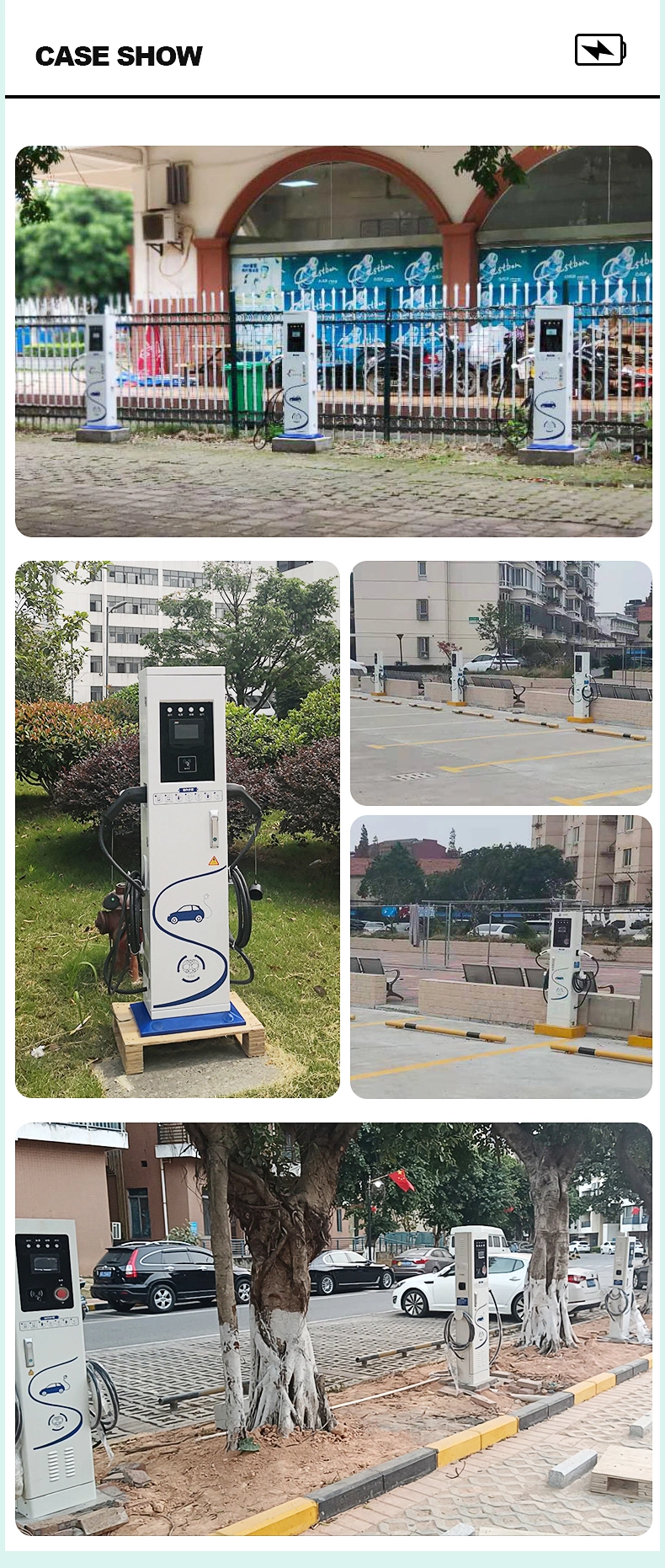 Hot Sale 11/22/44 Kw EV Charger for Electric Vehicles Ocpp1.6j Type1 Type 2 Car Charging Station