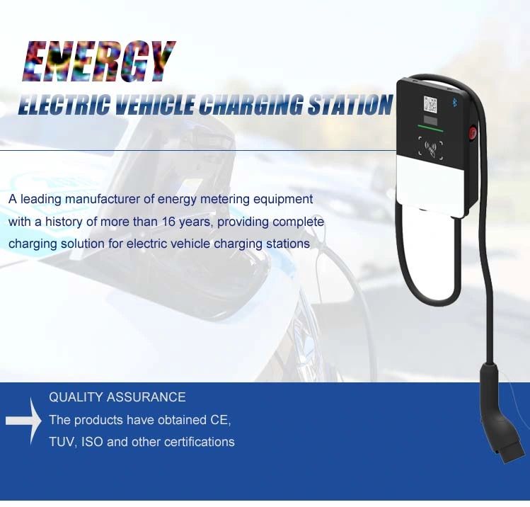 Home 220V 32A 7kw Wall Mounted AC EV Charger Station Wallbox Charging for Electric Vehicle Car