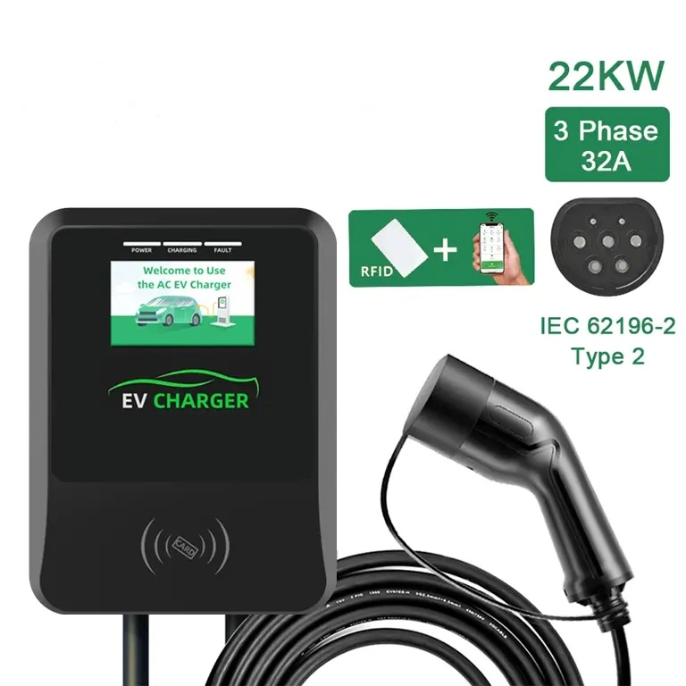 11kw Type 2 RFID Card + APP Control Car Electric Charger AC EV Charger Wall Box