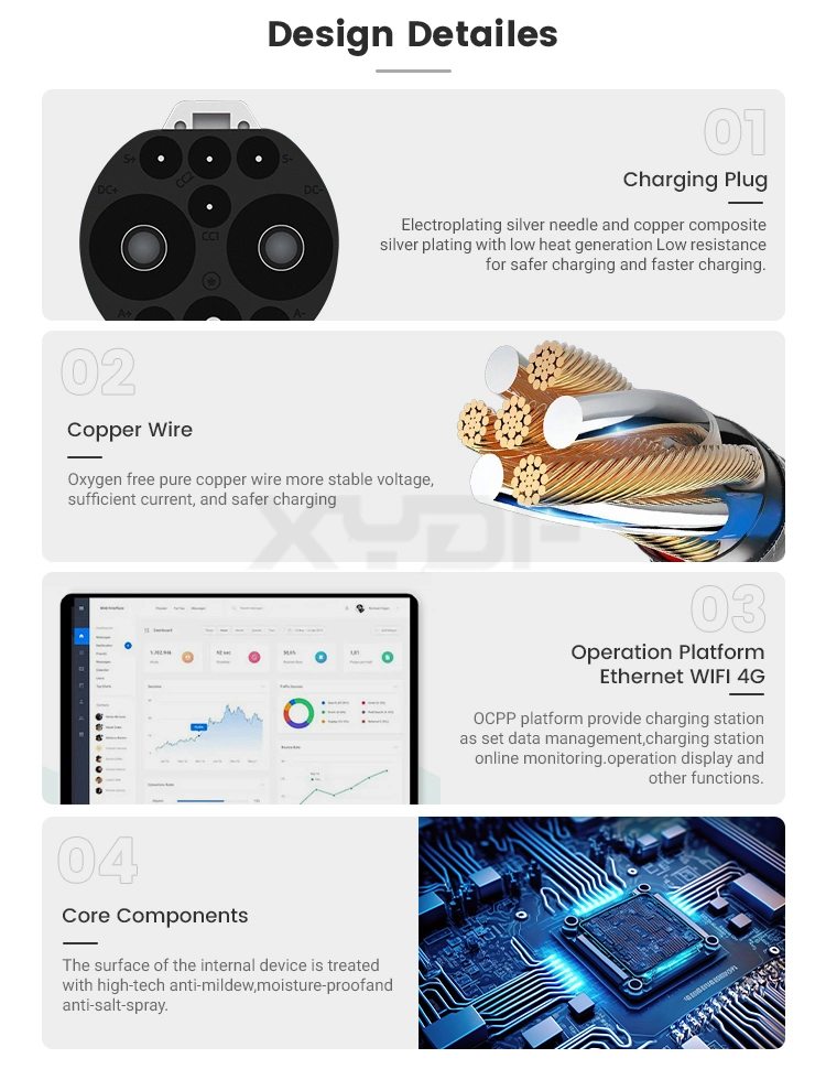 Xydf Electric Vehicle Charger Manufacturers 20kw 30kw Gbt/CCS2/CCS1/Chademo Wallbox DC Fast EV Charging Stations for Home