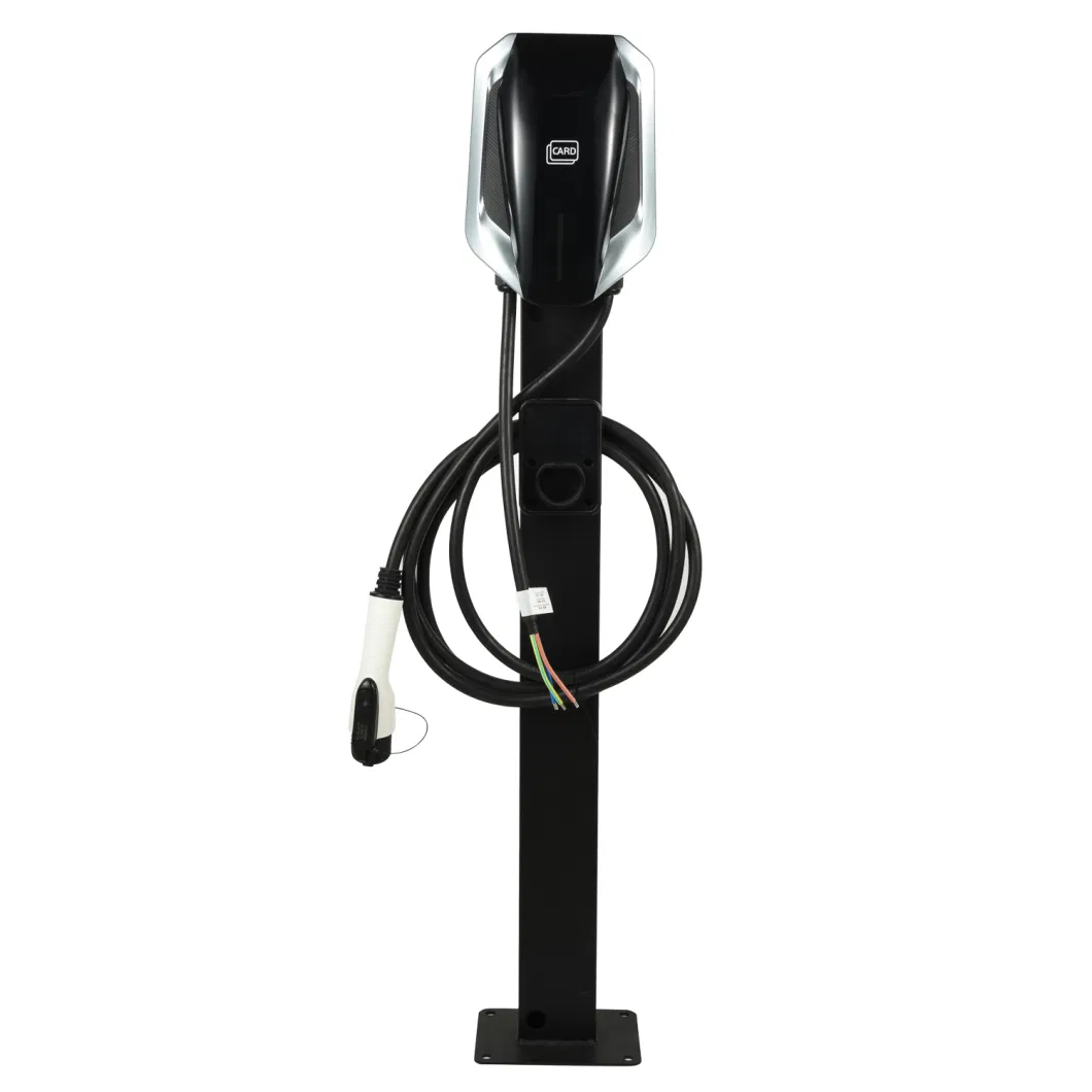 Us Standard EV Charger AC 240V/32A/7.6kw Electric Vehicle Charging Station Display Screen