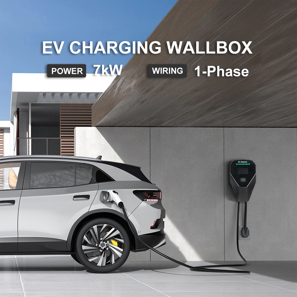 11kw EV Wallbox Ocpp J1772 Type2 16A 32A Car Charging Station 7kw 22kw 3 Phase 220V EV AC Charger Filling for Electric Cars