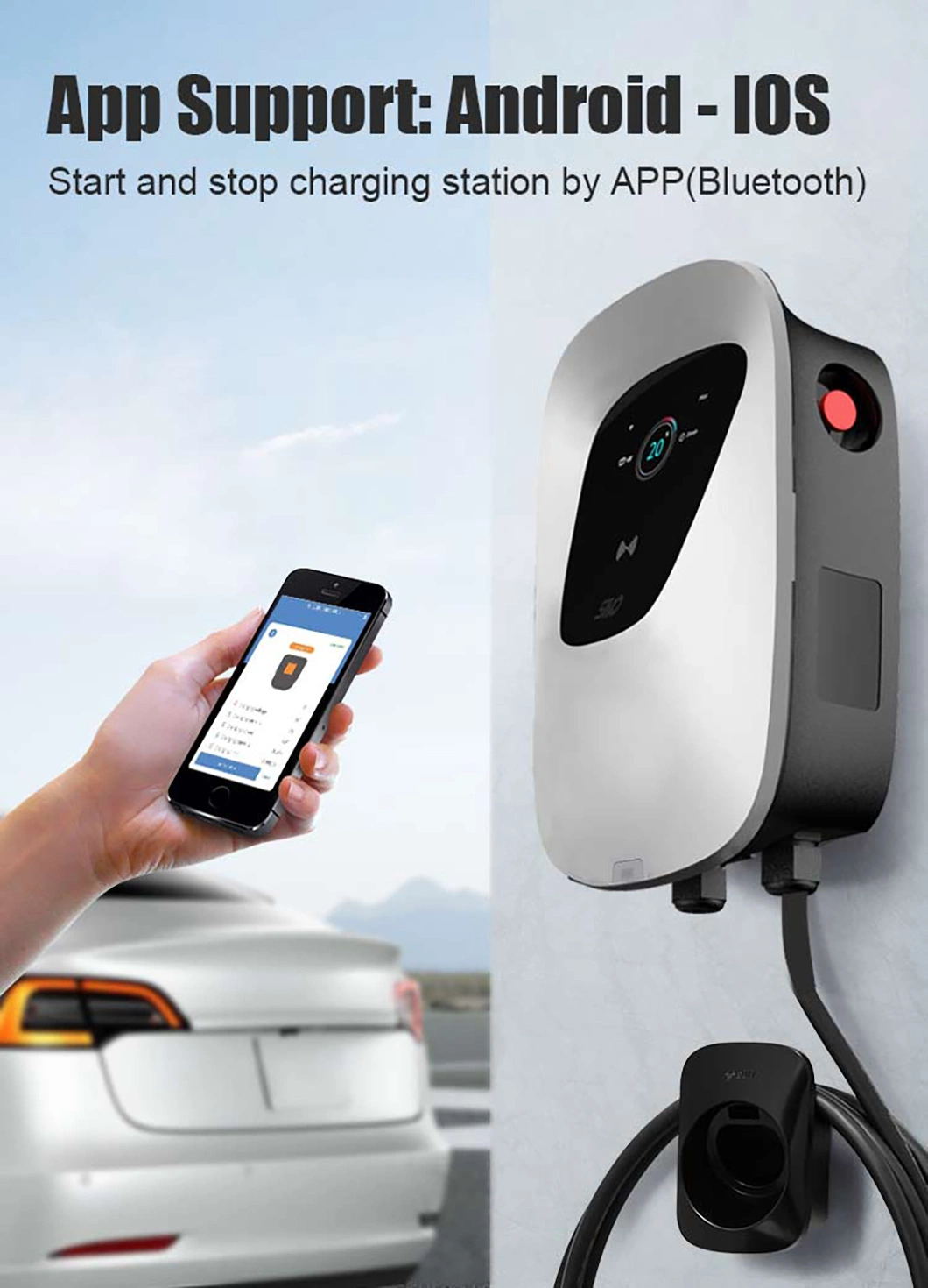 China EV Manufacture AC Wallbox EV Charger 22kw China Factory Electrc Car Charger