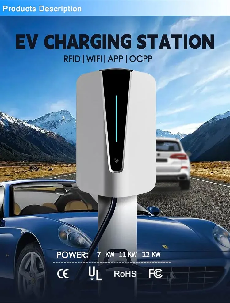 OEM/ODM AC220V EV Charger 7kw 11kw 22kw Basic/APP Electric Vehicle Charging Station