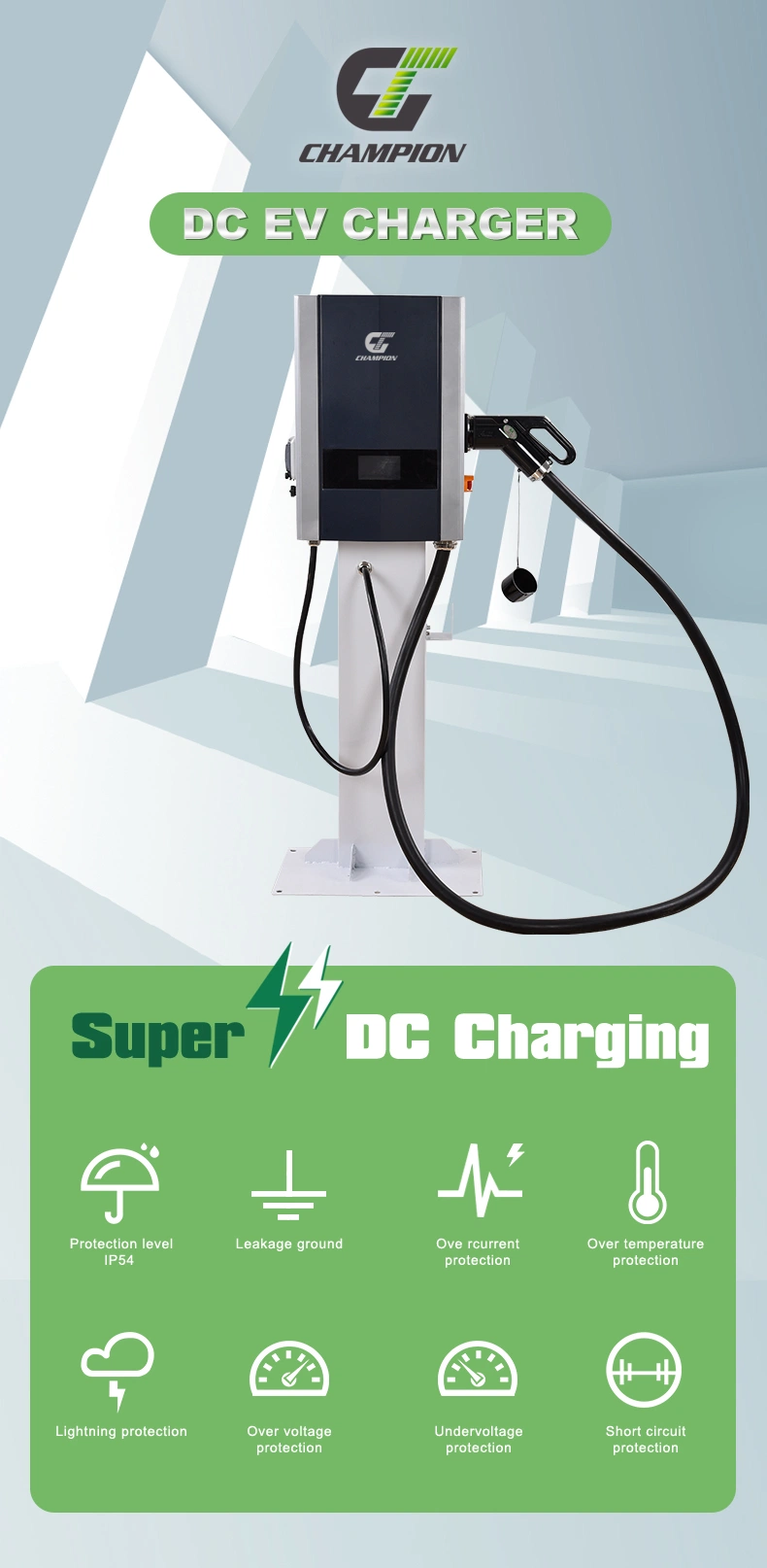 Best Selling 30kw, 40kw CCS1 CCS2 Chademo Wall-Mounted EV Charger Electric Vehicle Fast Charging Station