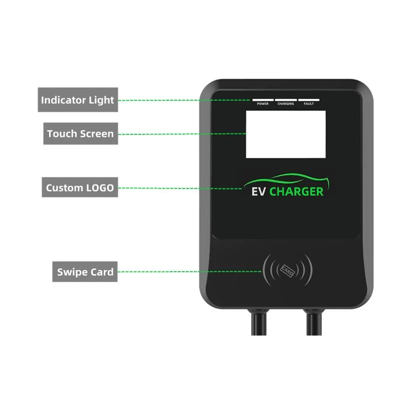 11kw Type 2 RFID Card + APP Control Car Electric Charger AC EV Charger Wall Box