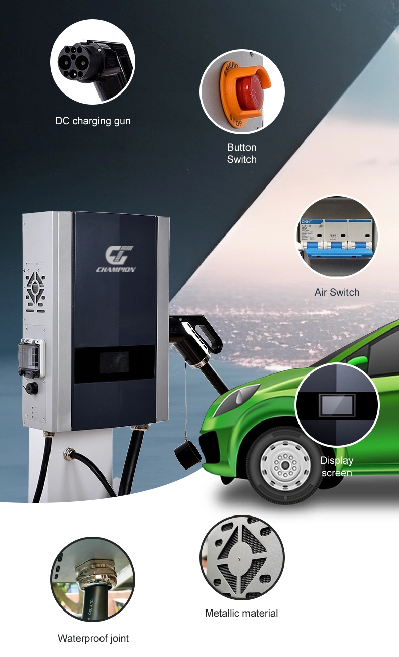 Best Selling 30kw, 40kw CCS1 CCS2 Chademo Wall-Mounted EV Charger Electric Vehicle Fast Charging Station