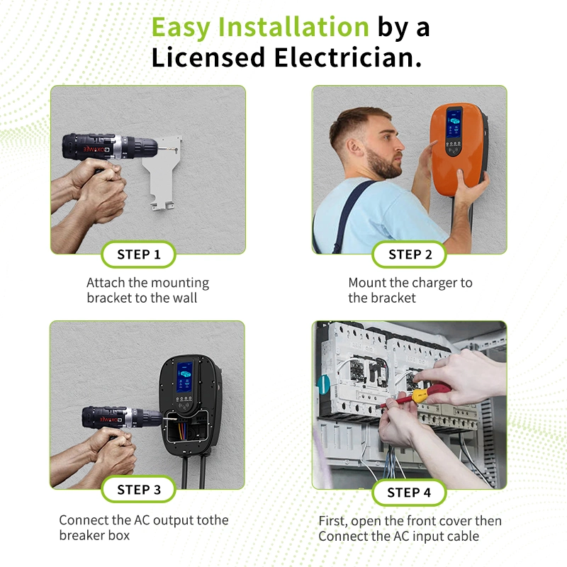 7 Kw Electric Vehicle AC Charging Wall Box for EV Car