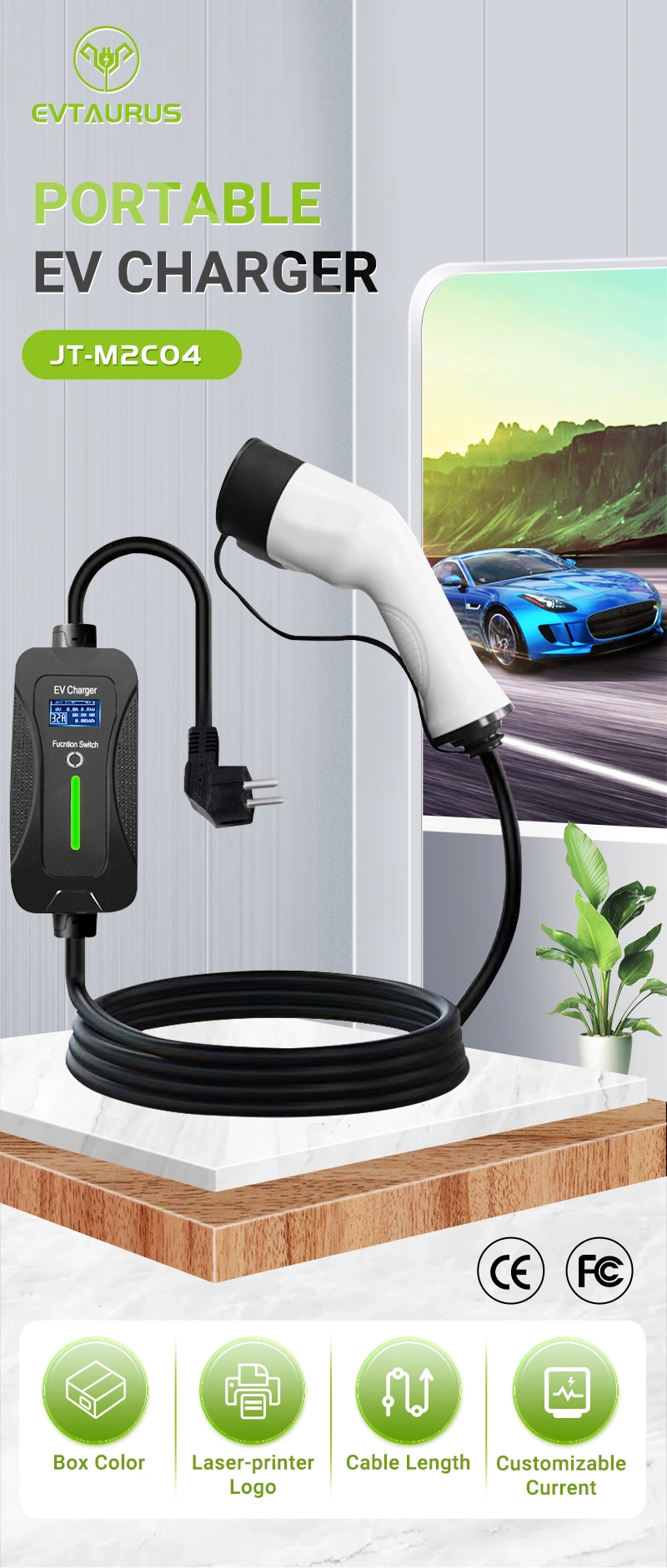 7kw 16/32A Adjustable Electric Vehicle Charger