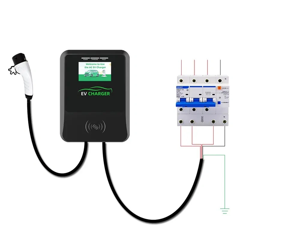 11kw Type 2 RFID Card + APP Control Car Electric Charger AC EV Charger Wall Box