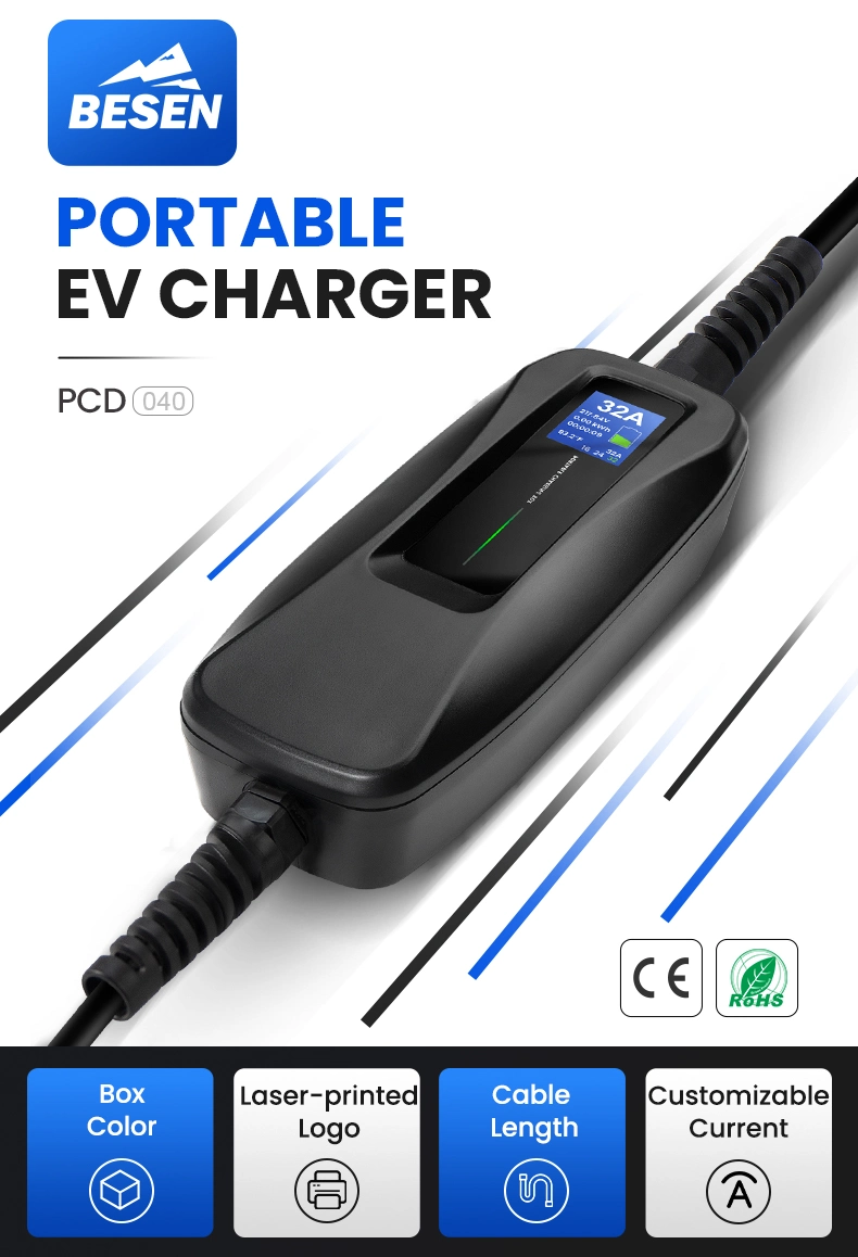 32A EV Charging Box Type 1 to NEMA with Cable 5m