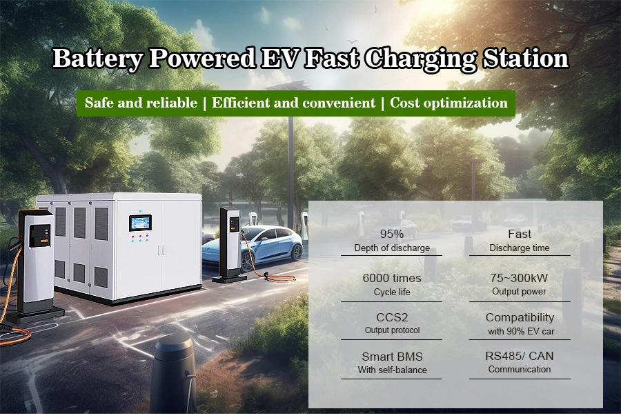 Cts Bess Solar Battery Storage System 75kwh 150kwh 300kwh LiFePO4 Battery Container for EV Charging Stations