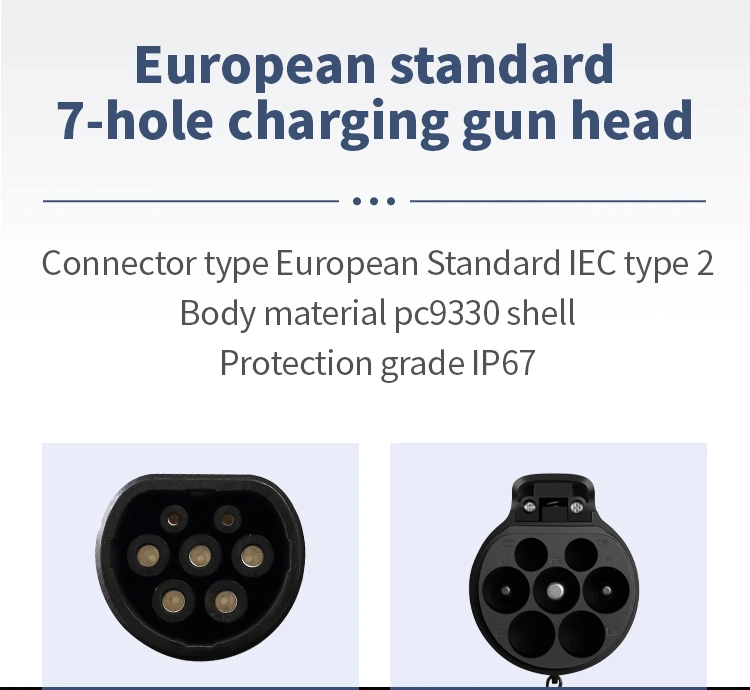 Chinese Factory Selling EU Standard Three-Phase AC European Standard Electric 2 Double End Gun Piling Line Extension Line Car Charger