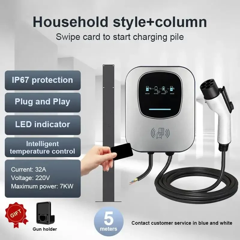 11kw 22kw 32A Trifase 380V Wallbox Laderegler Vehicul Electr Wi-Fi 16A 3p Type 2 Charging Station Home EV Charger Model 2