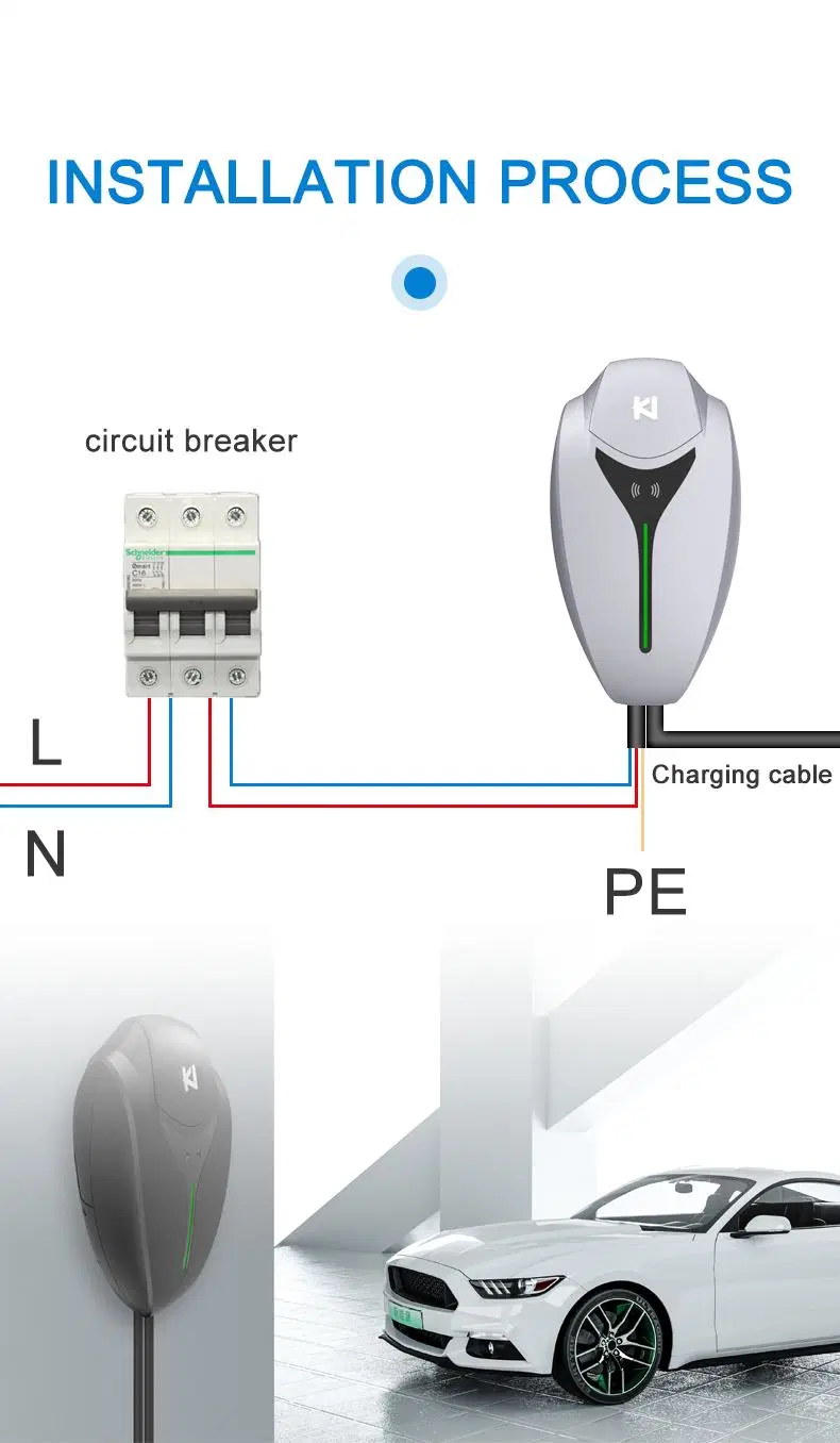 Hot Selling IEC-62196 Type 2 AC 220V Electric Charger Wall Box 32A EV Charger EV Charging Station