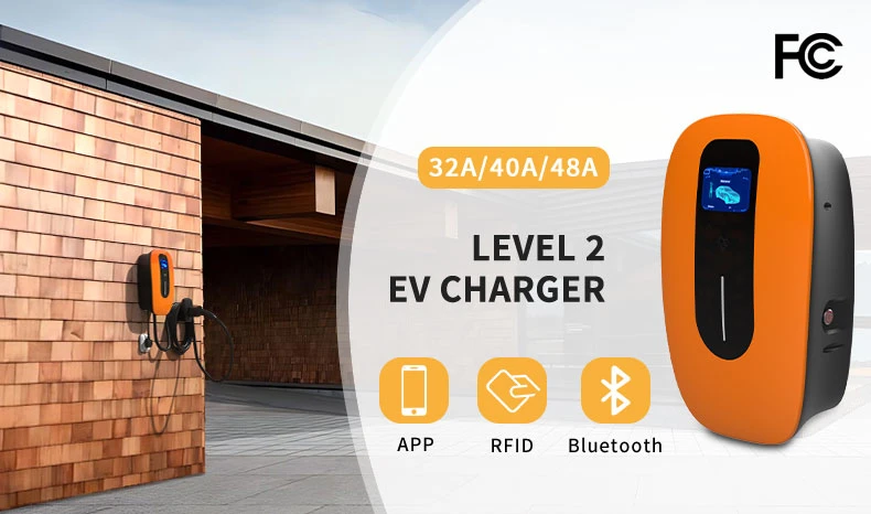 32A 40A 48A Level 2 EV Charger Charging Station with NEMA 14-50