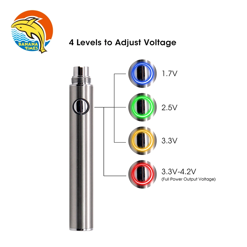 Original Factory Price 510 Thread Battery Dcb 650mAh Big Capacity Rechargeable Preheat Button Disposable Vape Pen Battery with Dual Charging Port