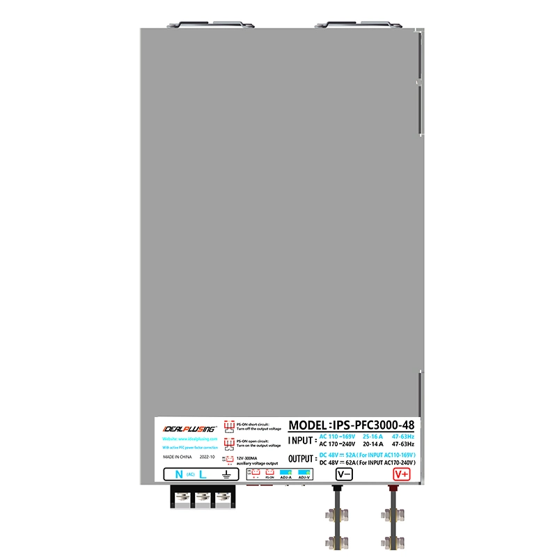 3000W High Current 62.5A 24V 48V DC Power Supply 3kw 0.98 Pfc Switch DC Power Supply Single Output Battery Charger