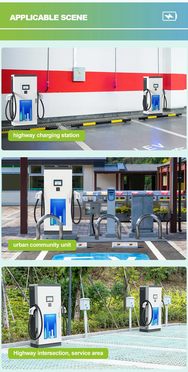 Chinese Manufacturer Fast Charging EV Charger Station Commercial DC 60kw 70kw 80kw 200A GB/T Nb/T Connector for Public Use