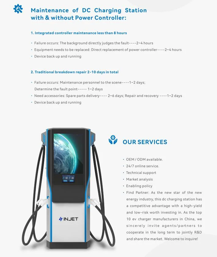 Waterproof DC Fast EV Charger 60kw 120kw 180kw 240kw Manufacturer for Electric Vehicle Car Charging Station