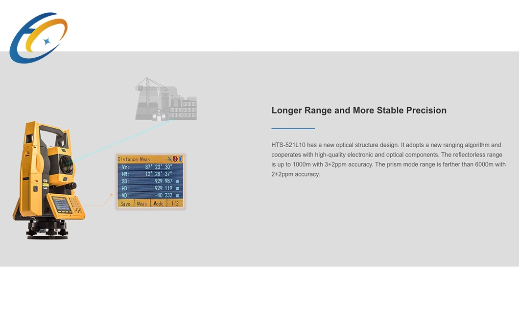 Hot Sale Hi-Target Zts-421 Total Station with 1000m Prism Free Ranging