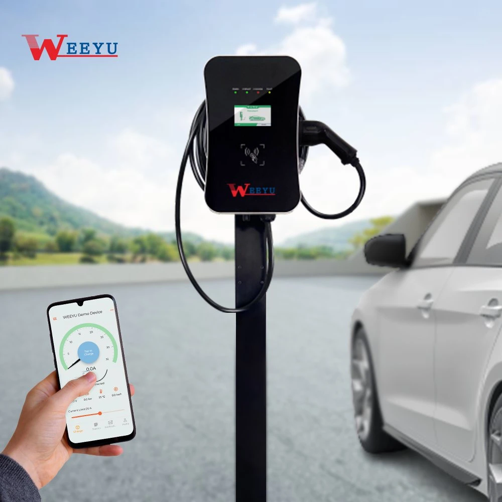 EV Charger Europe Solar EV Battery Charger CE RoHS Reach Pen Protection Smart EV Charging Wallbox EV Charger Station