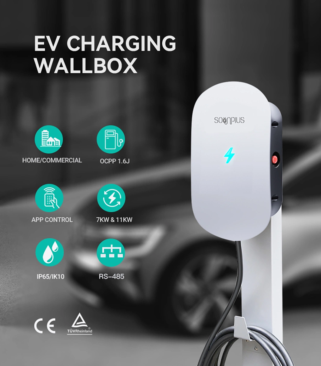 AC Electric Car Charger From China Supplier 7kw 11kw