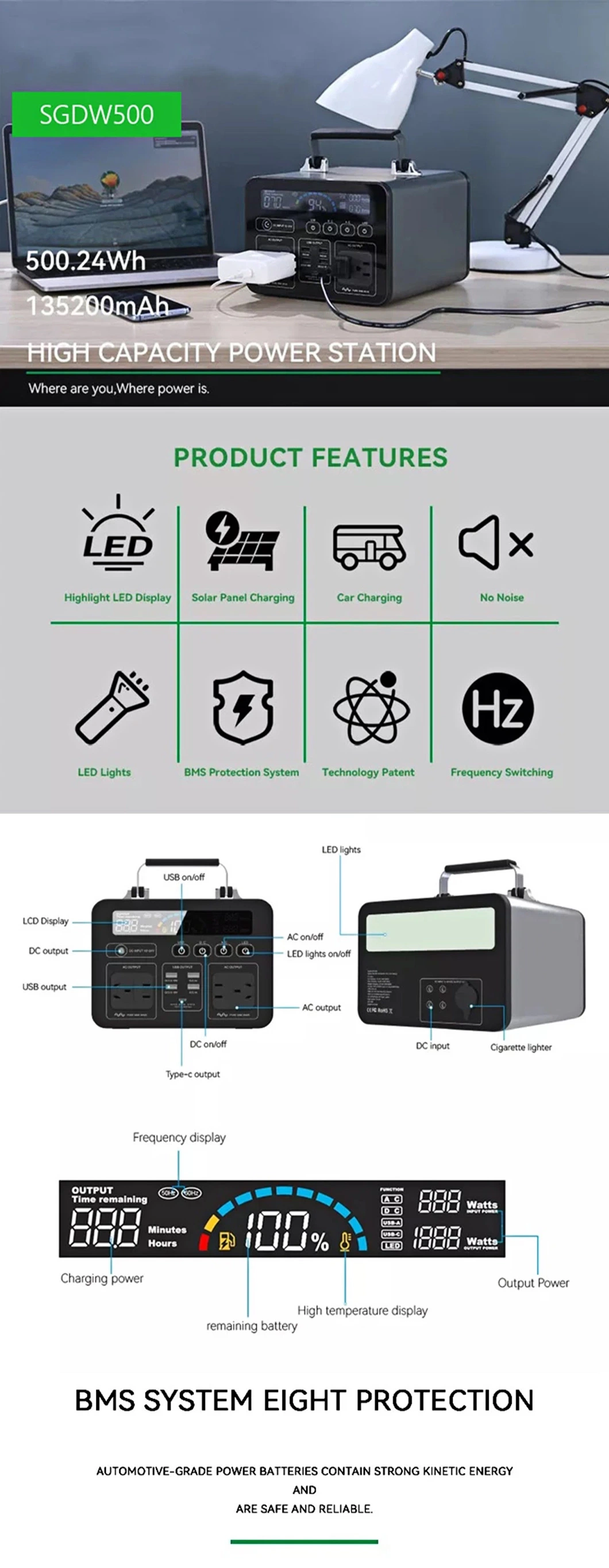 OEM home China electronic solar outdoor power supply fast ev charging station