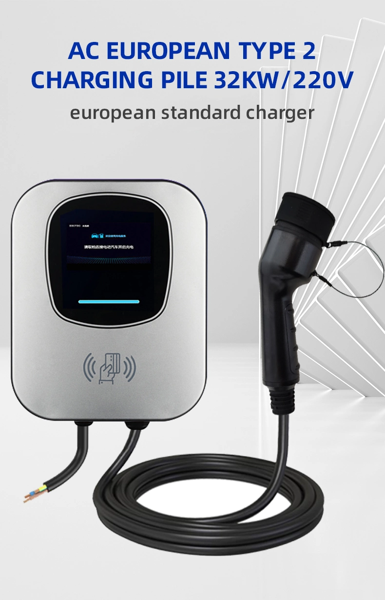 11kw 22kw 32A Trifase 380V Wallbox Laderegler Vehicul Electr Wi-Fi 16A 3p Type 2 Charging Station Home EV Charger Model 2