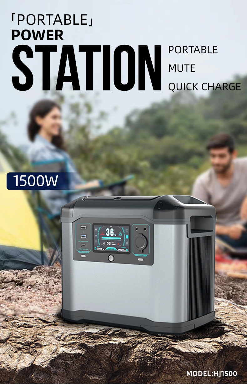 Portable Station Power Bank Generator 1500W 1.5kw Outdoor Backup Camping Power Bank Systems Phone Charging Stations with Price