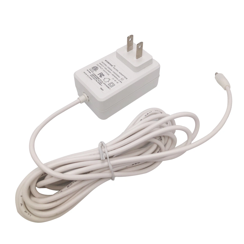 Jianyuan Power Manufacture 24W USA AC Switching Adapter 12V 2A Us Wall Charger UL FCC ETL Approved for Battery Charging