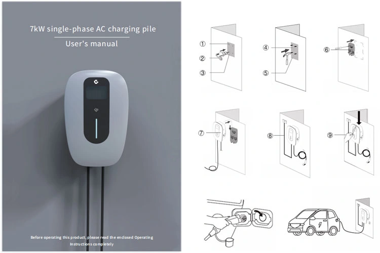 Europe Electric Car Charging Station Level 2 3 Phase 11kw Wallbox EV Fast Charger Station