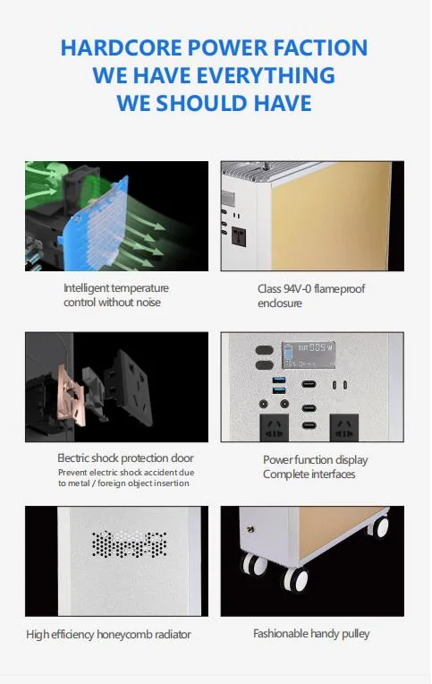 Mobile EV Charging Station, Power Station Inverter Battery for Home and Emergency Use