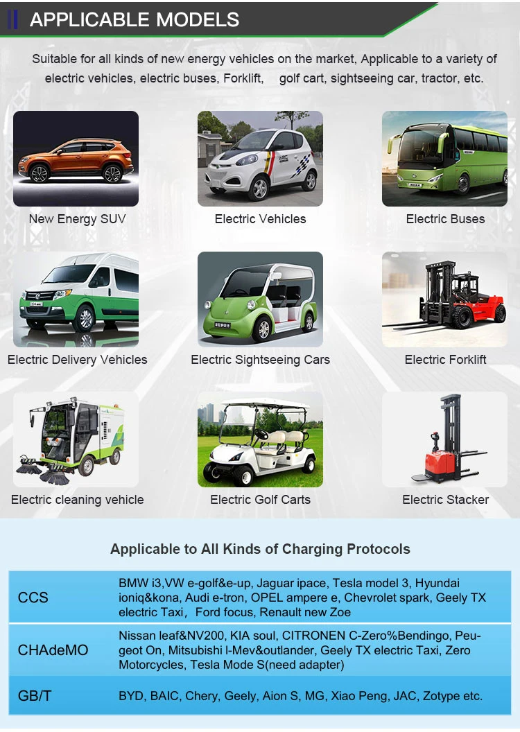 Factory Wholesale Movable CCS2 60kw DC Fast EV Charger with Wheel EV Portable Charger