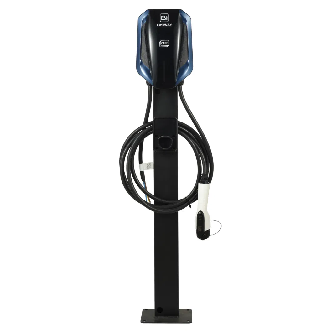 AC 240V 32A 40A 48A RFID Indicator Light EV Charger Home Wallbox Electric Car Charging Station