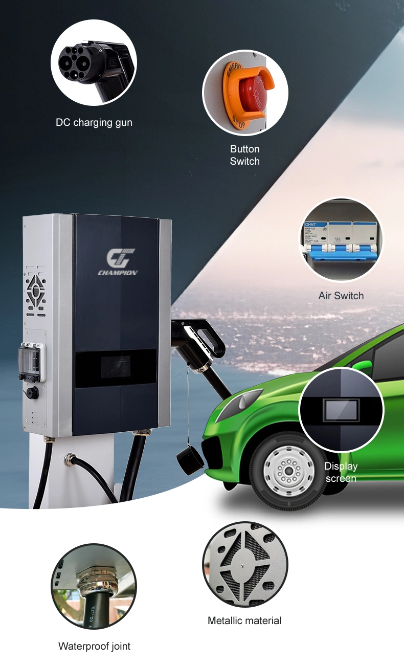 Champion Wholesale 30kw 40kw Chinese and EU Standard DC EV Charger for Electric Car with Ocpp and Swiping Card