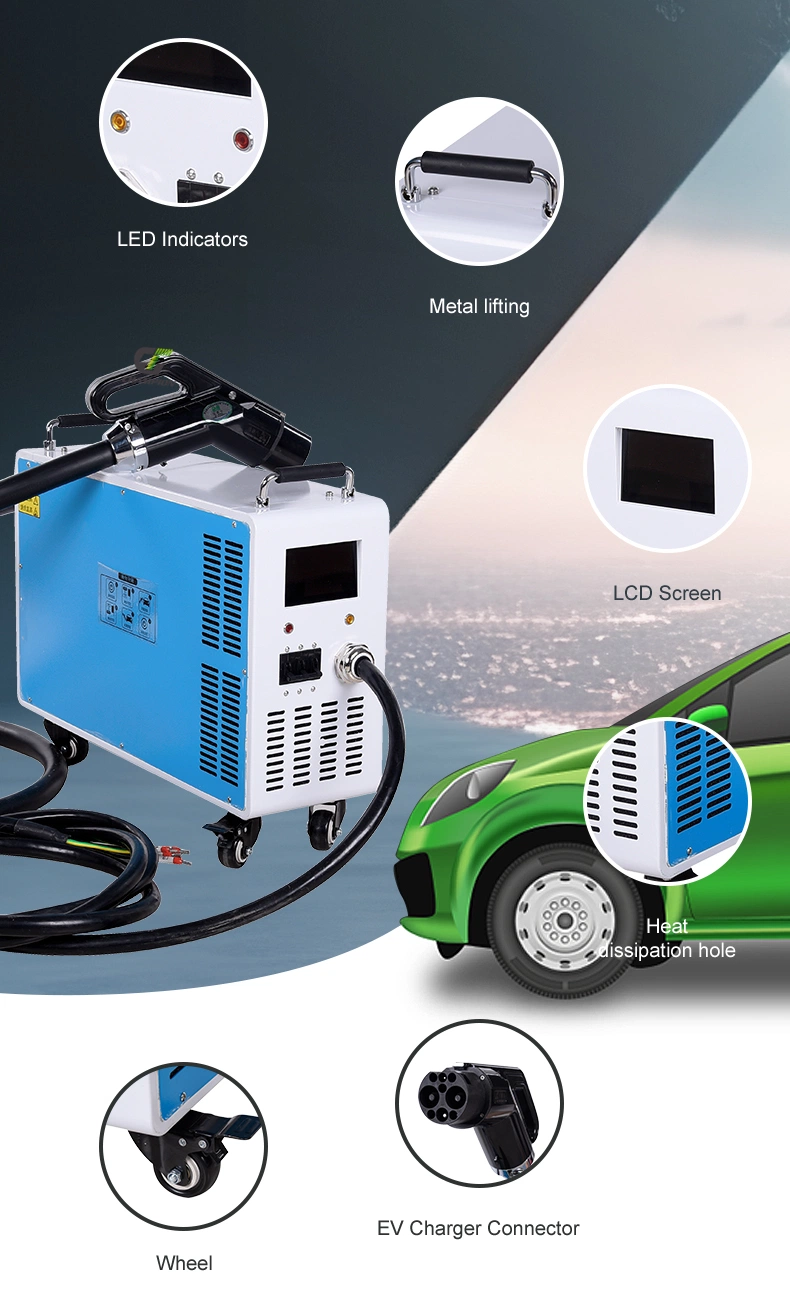 Gold Supplier with Competitive Price IP43 Mini DC Fast Charging 20kw 30kw Portable EV Charger CCS Charging Station