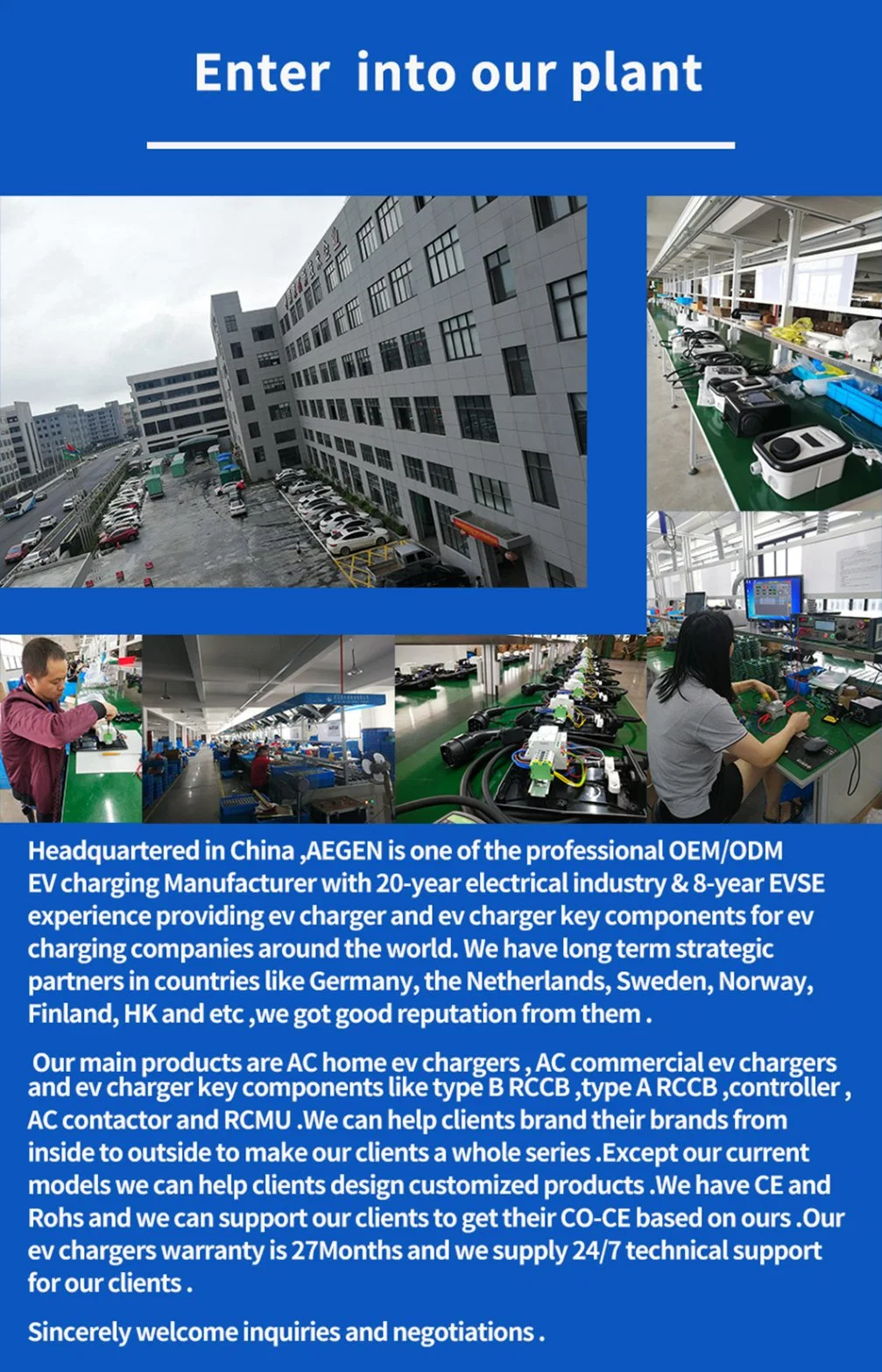 AC Fast Charge Station EV Charger China Manufacturer 22kw EV Charging Station with Ce and CB