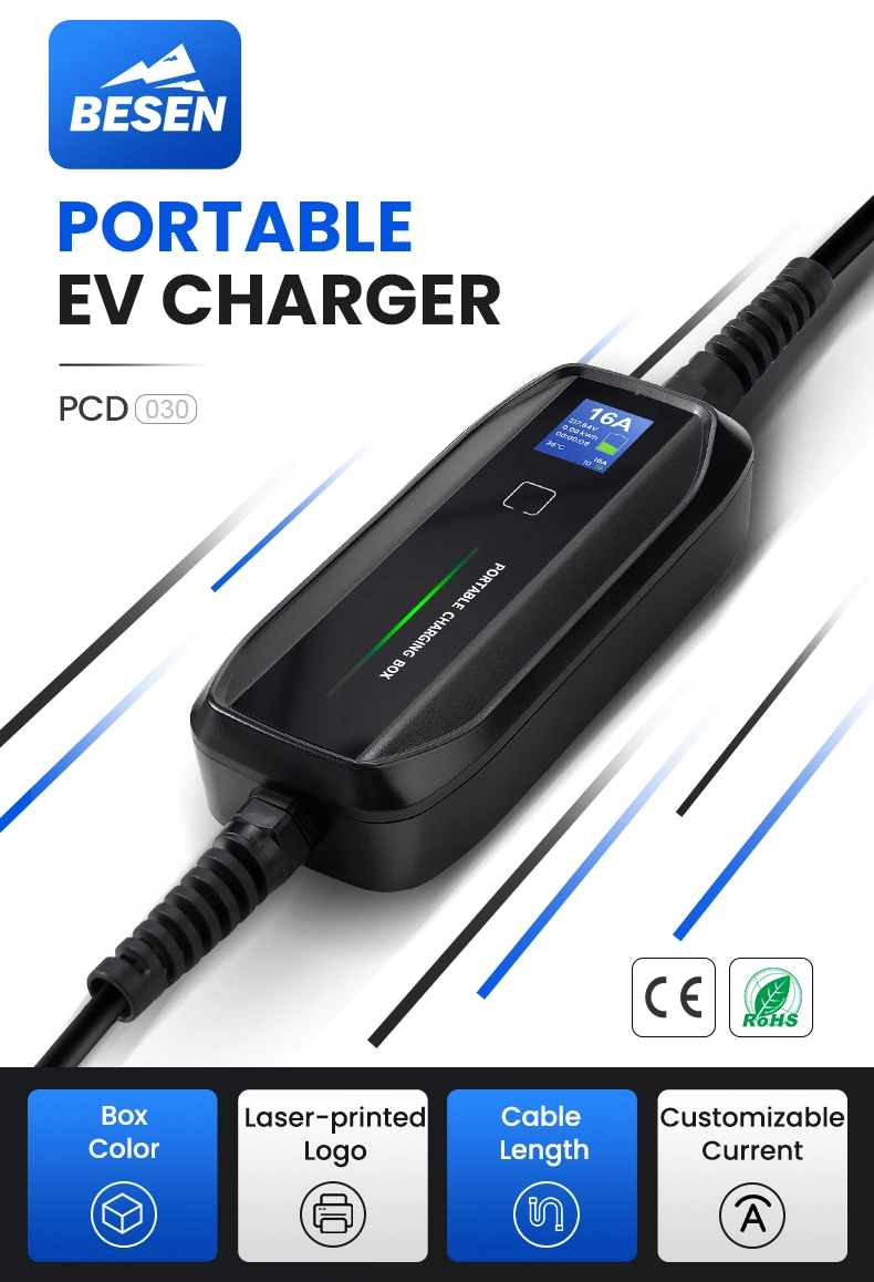 Besen 10/16A EV Charger Portable Charging Box with Type 2 Plug