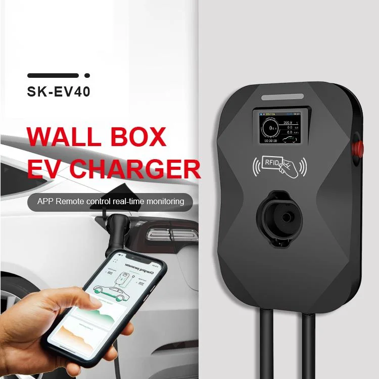 Factory Manufacturer 32A 3 Phase 22kw Wallbox Fast Electric Charging Station EV Car Charger