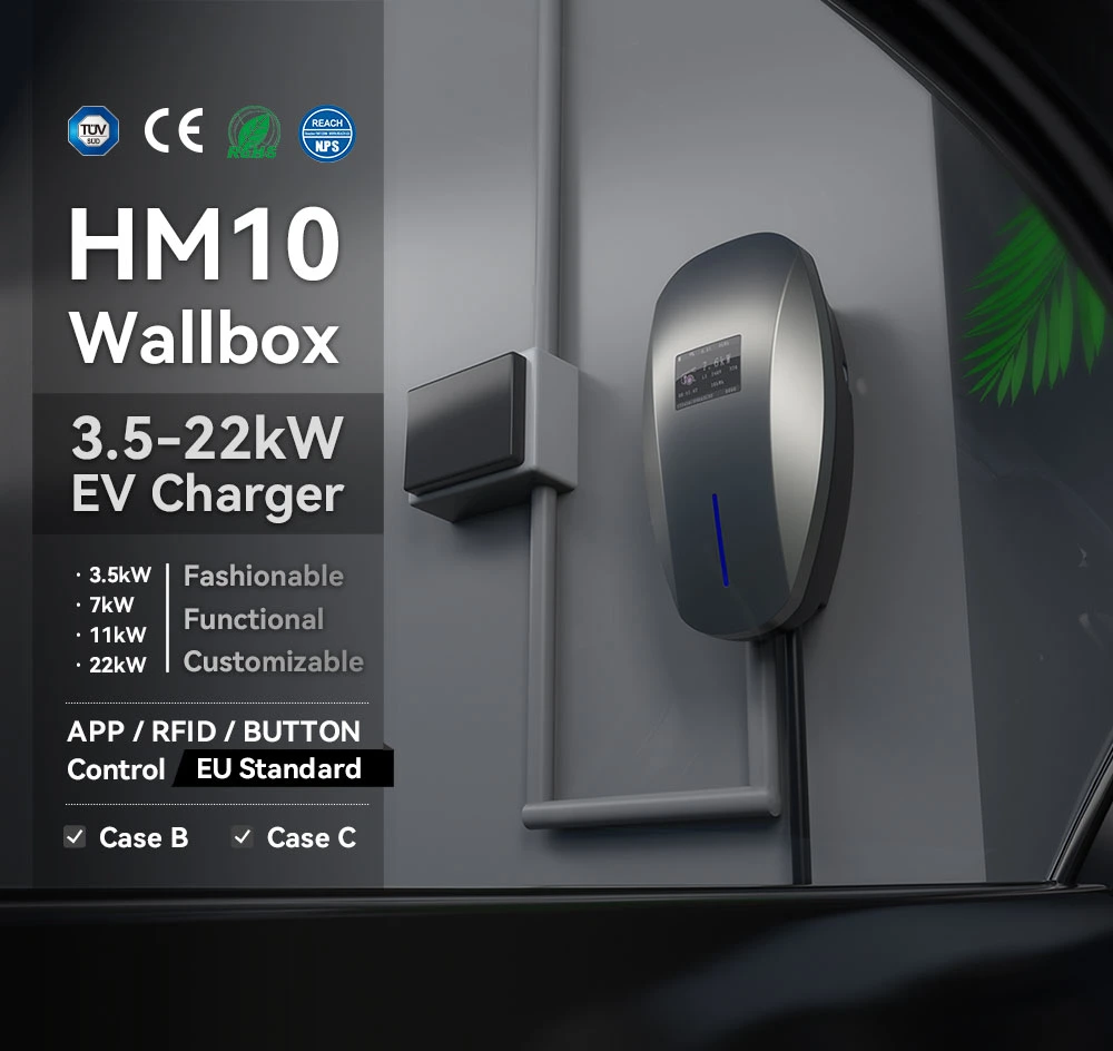 Wall Charger EU UL CE FCC RoHS Reach cULus 16A 32A 40A AC Wallbox 220V 230V 240V Power Supply Fast AC EV Battery Charger for EV Car