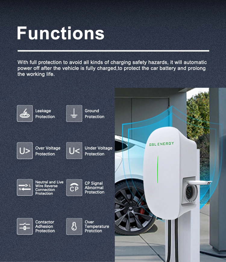 Wallbox 22kw Level 2 Fast Charging Station EV Wall Charger 32A Wall Mount EV Charger Car Battery Charger