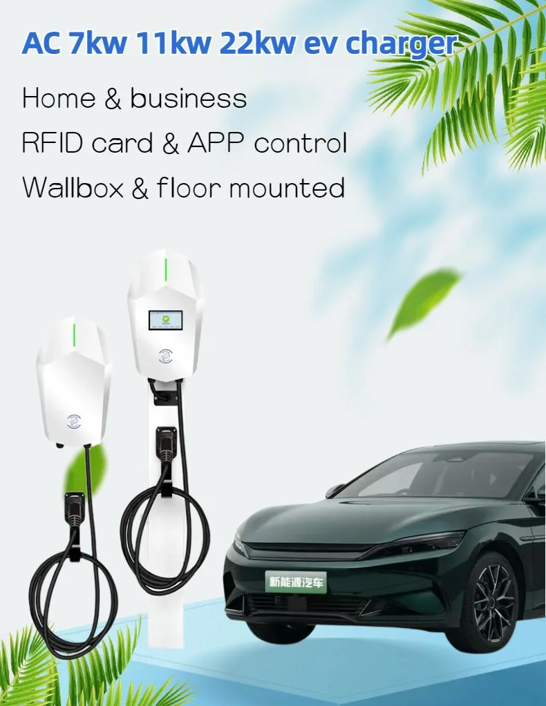 Wholesale Wall Mount AC Fast EV Charger Manufacturers Type2 Level 2 EV Charging Station with Screen