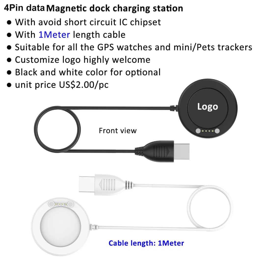 The latest China manufacturer 4G portable magnetic Kids Senior mini pets GPS Tracker charging station DC01