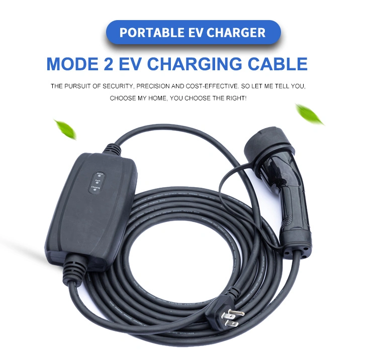 Kangni Wholesale European Standard Mode 2 Electric Car Type 2 Wallbox Adapter EV Charging Cable 16A Portable Charger EV Battery