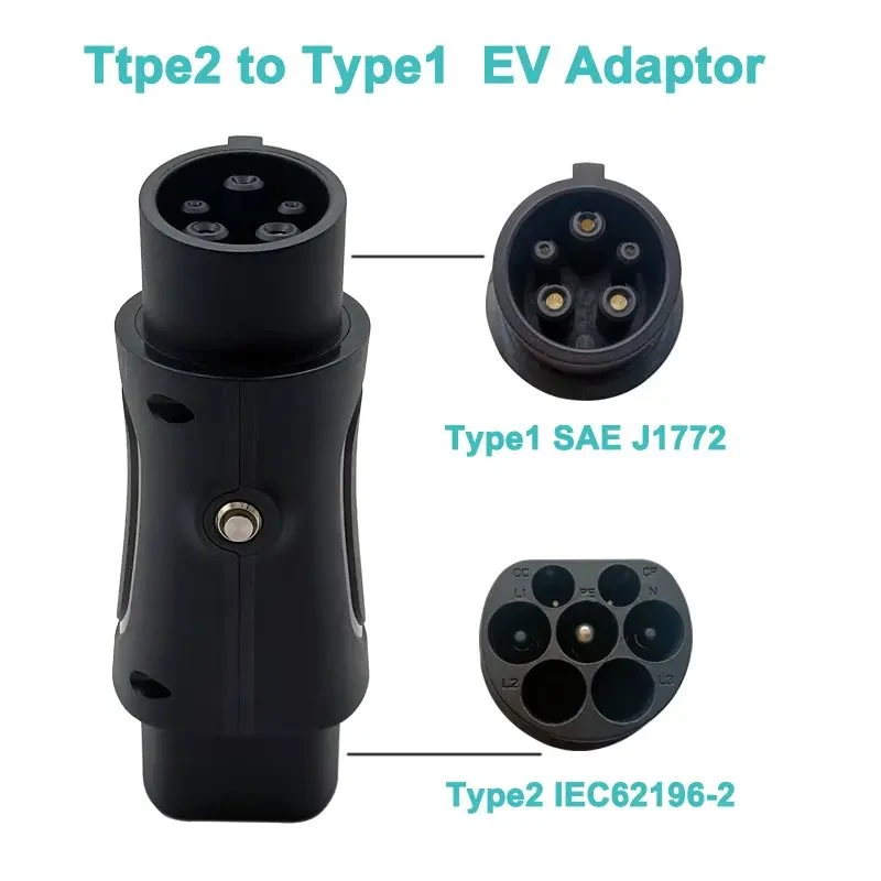 High Quality Wholesale Type 2 to Type 1 EV Charging Adapter Plug J1772 Socket ODM/OEM