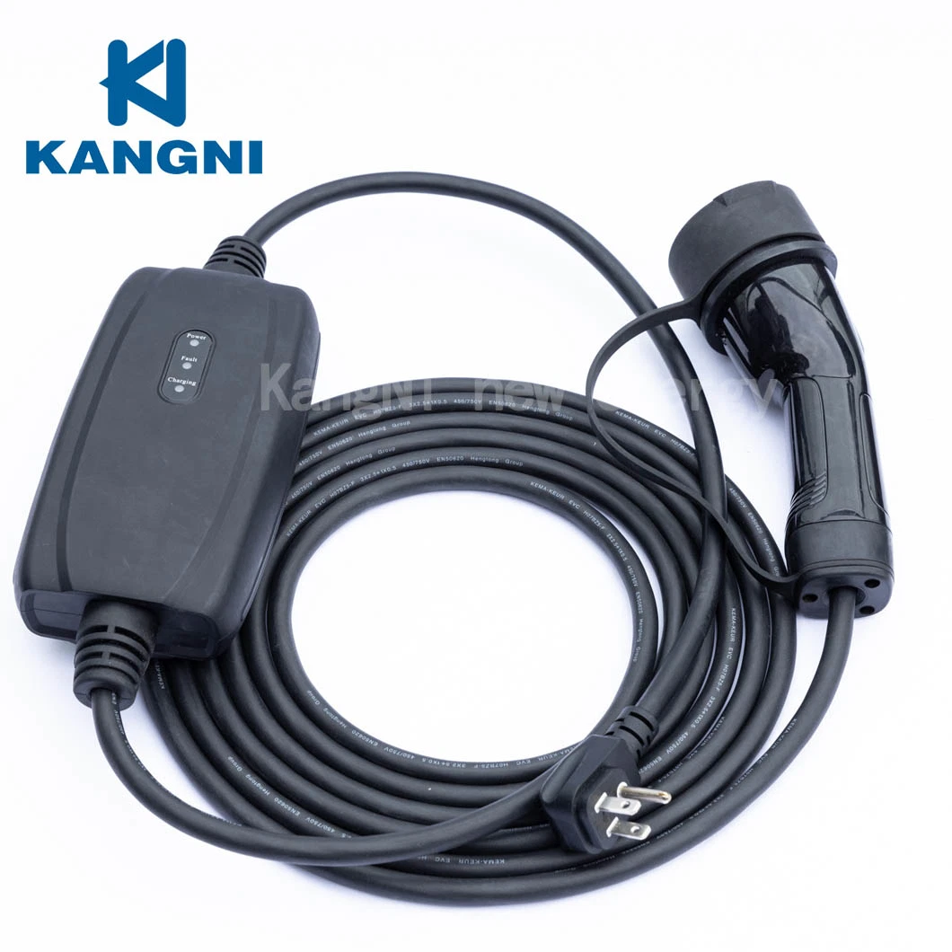 Kangni Wholesale European Standard Mode 2 Electric Car Type 2 Wallbox Adapter EV Charging Cable 16A Portable Charger EV Battery