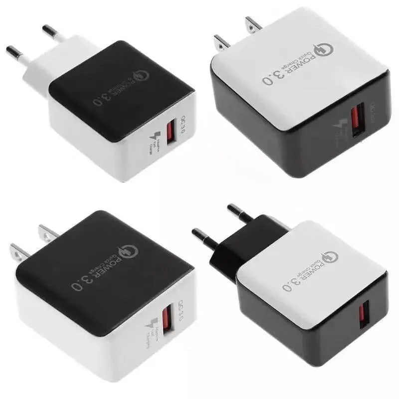 QC 3.0 Fast Wall Charger USB Quick Charge 5V 3A 9V 2A Travel Power Adapter Fast Charging Us for iPhone X Xs Samsung Huawei Tablet